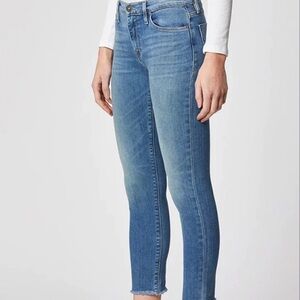 Hudson nico mid rise crop jeans raw relaxed hem